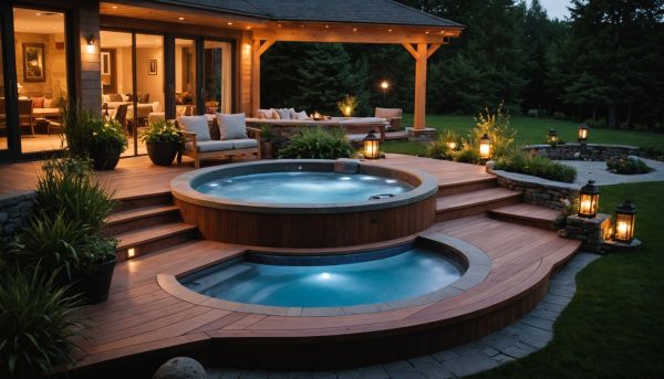 Installation d un spa exterieur detente absolue